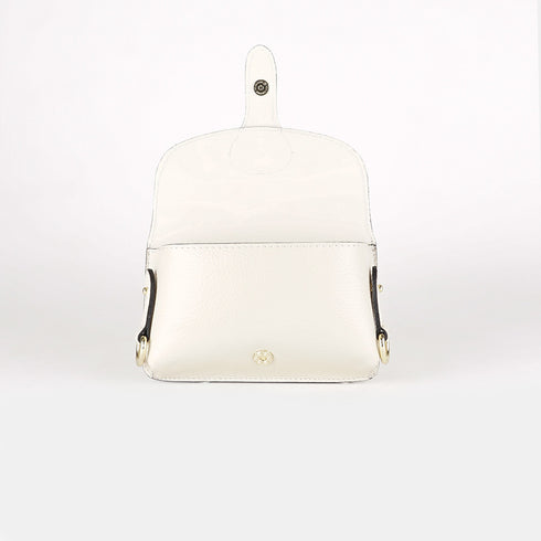 Bolsa de tiracolo para telemóvel em pele Pili bege