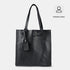 Mala tote de pele lisa para mulher preta primavera Stella