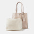 Mala tote de pele lisa nude Stella para mulher