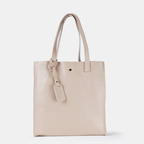 Mala tote de pele lisa nude Stella para mulher