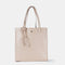 Mala tote de pele lisa nude Stella para mulher