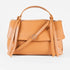 Bolso de mano de piel bolso grande con solapa para mujer marrón Beca