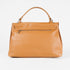 Bolso de mano de piel bolso grande con solapa para mujer marrón Beca